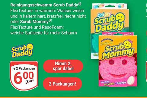 Reinigungsschwamm Scrub Daddy® und Scrub Mommy®