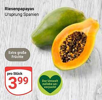 Riesenpapayas Ursprung Spanien