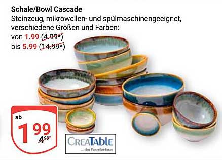 Schale/Bowl Cascade