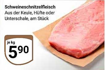 Schweineschnitzelfleisch