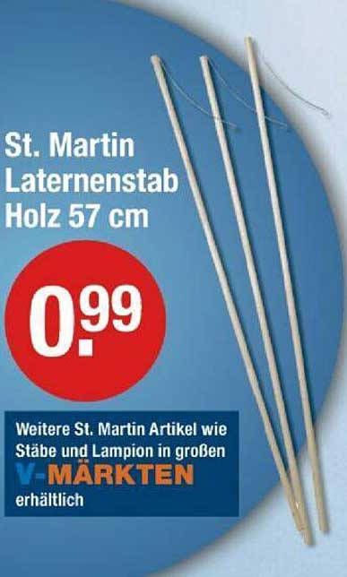 St. Martin Laternenstab Holz 57 cm