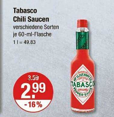 Tabasco Chili Saucen