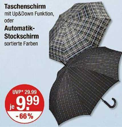 Taschenschirm mit Up&Down Funktion oder Automatik-Stockschirm