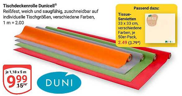 Tischdeckenrolle Dunicell®