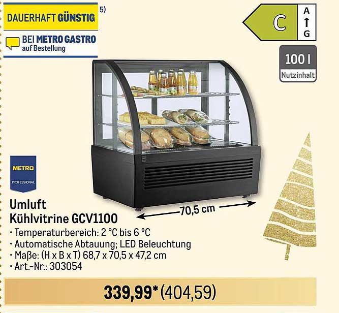 Umluft Kühlvitrine GCV1100