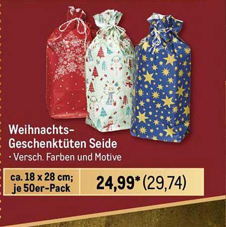 Weihnachts-Geschenktüten Seide