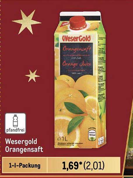 Wesergold Orangensaft