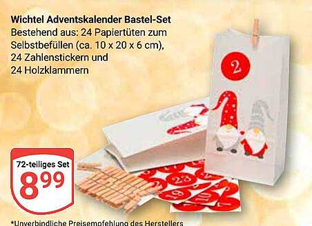 Wichtel Adventskalender Bastel-Set