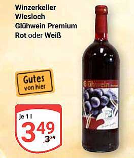 Winzerkeller Wiesloch Glühwein Premium Rot oder Weiß