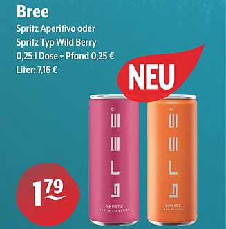 Bree Spritz Aperitivo oder Spritz Typ Wild Berry