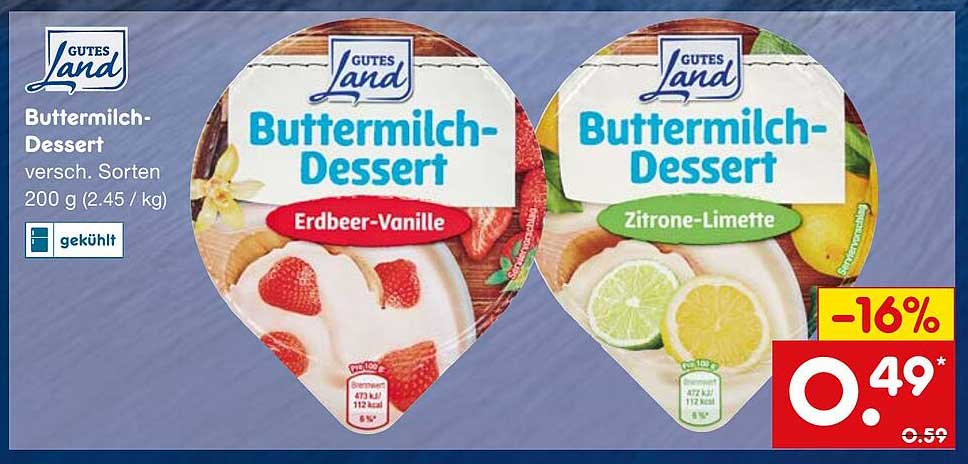 Buttermilch-Dessert