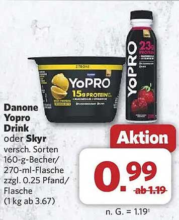 Danone Yopro Drink oder Skyr