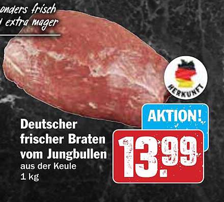 Deutscher frischer Braten vom Jungbullen