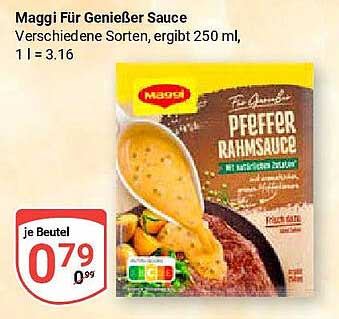 Maggi Für Genießer Sauce Pfeffer Rahmsauce