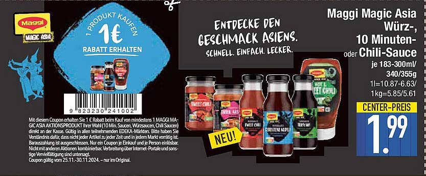 Maggi Magic Asia Würz- oder Chili-Sauce