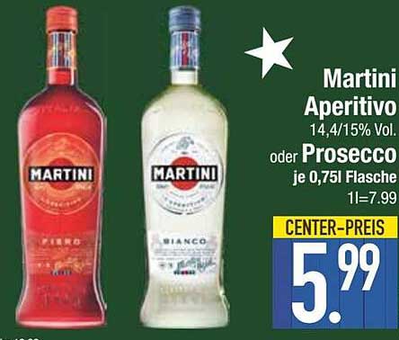 Martini Aperitivo oder Prosecco