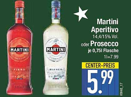 Martini Aperitivo oder Prosecco