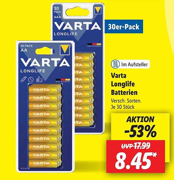 Varta Longlife Batterien