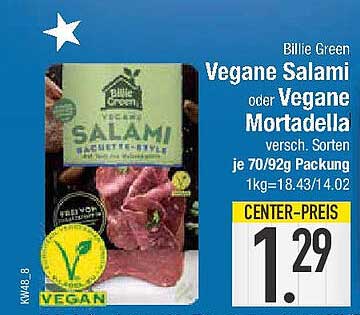 Vegane Salami oder Vegane Mortadella