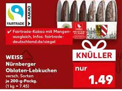 WEISS Nürnberger Oblaten-Lebkuchen