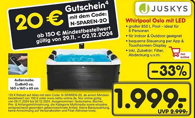 Whirlpool Oslo mit LED