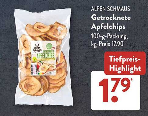 Alpen Schmaus Getrocknete Apfelchips