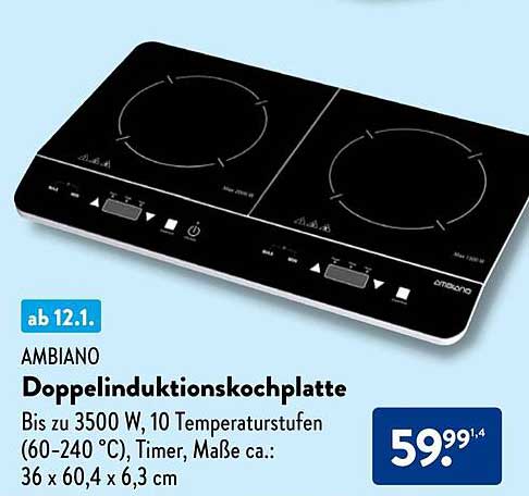 AMBIANO Doppeld induktionskochplatte