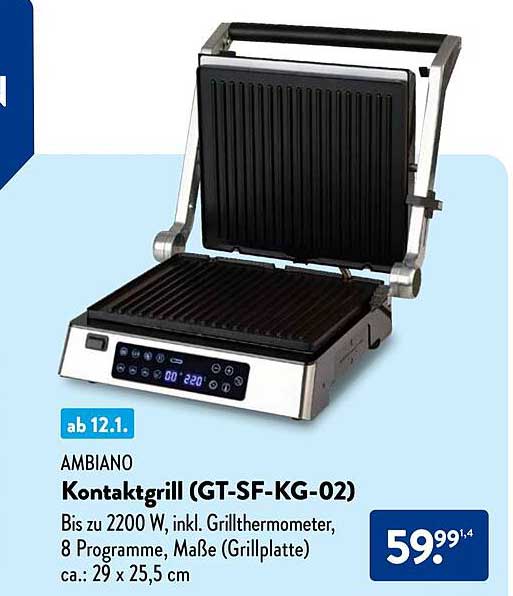 AMBIANO Kontaktgrill (GT-SF-KG-02)