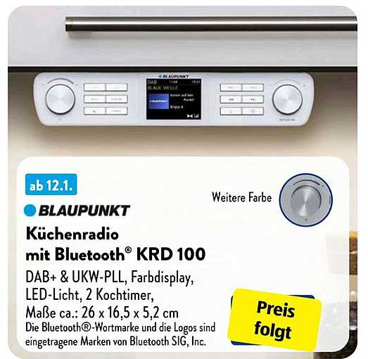 BLAUPUNKT Küchenradio mit Bluetooth® KRD 100