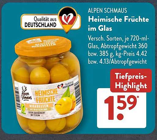 Heimische Früchte im Glas