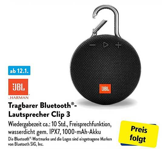 Tragbarer Bluetooth®-Lautsprecher Clip 3