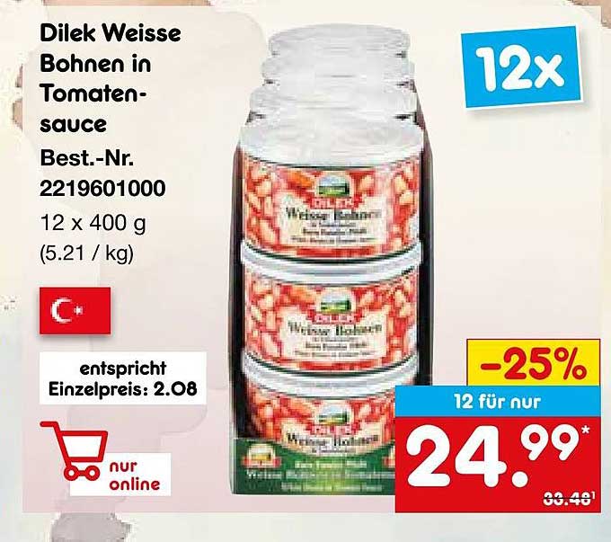 Dilek Weisse Bohnen in Tomatensauce