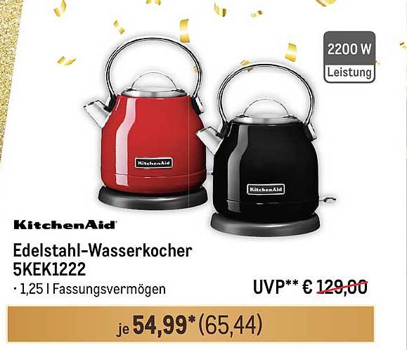 KitchenAid Edelstahl-Wasserkocher 5KEK1222