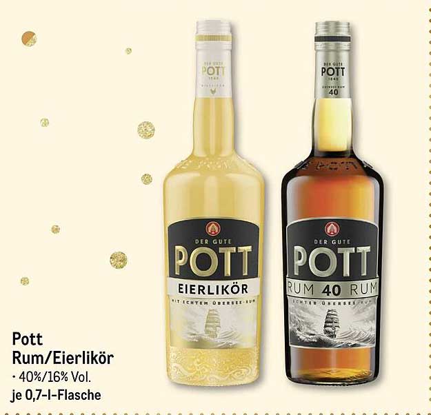 Pott Eierlikör  
Pott Rum 40 Rum