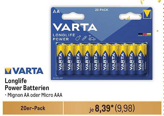 VARTA Longlife Power Batterien