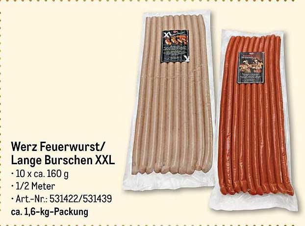 Werz Feuerwurst/ Lange Burschen XXL