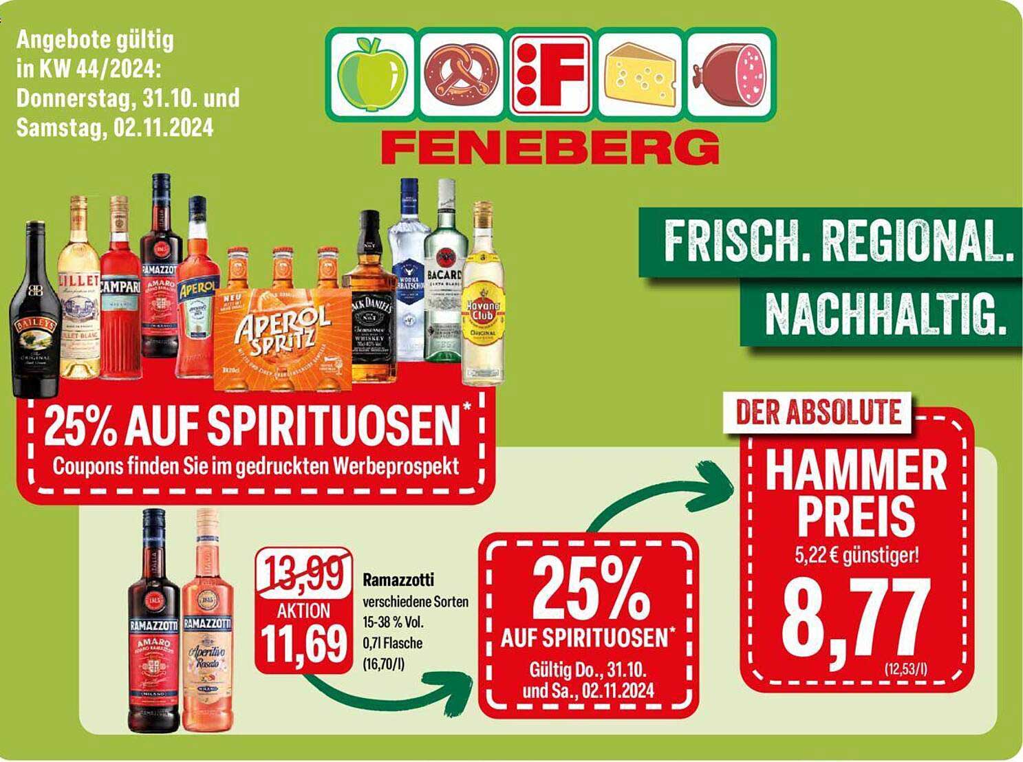 25% AUF SPIRITUOSEN*