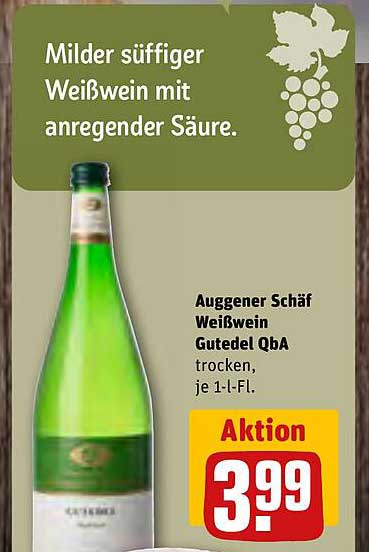 Auggener Schäf Weißwein Gutedel QbA