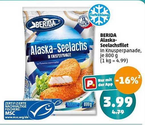 BERIDA Alaska-Seelachsfilet