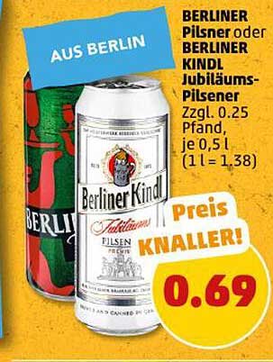 BERLINER Pilsner oder BERLINER KINDL Jubiläums-Pilsener