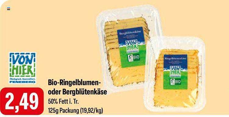 Bio-Ringelblumen- oder Bergblütenkäse