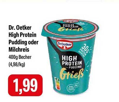 Dr. Oetker High Protein Pudding oder Milchreis