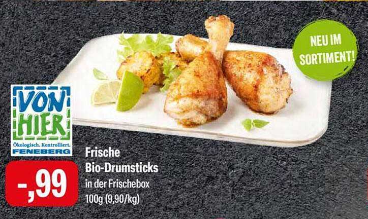 Frische Bio-Drumsticks