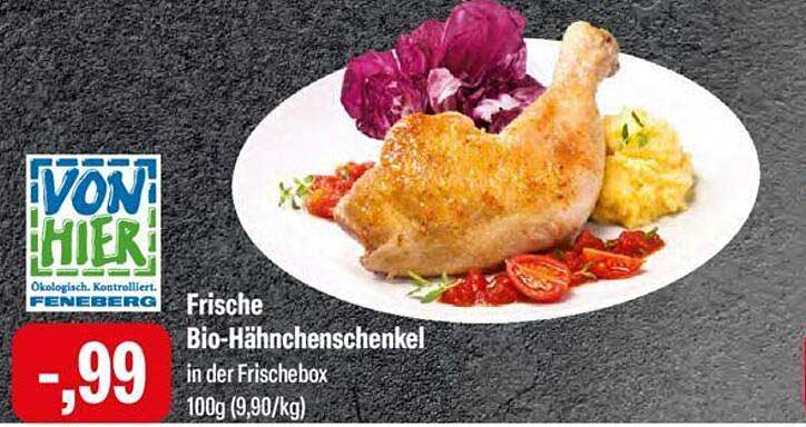 Frische Bio-Hähnchenschenkel