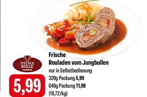 Frische Rouladen vom Jungbullen