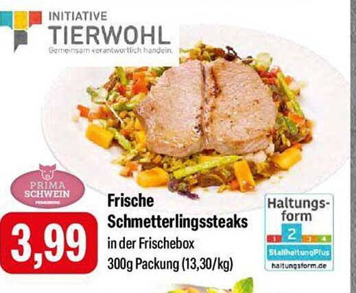 Frische Schmetterlingssteaks