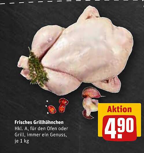 Frisches Grillhähnchen