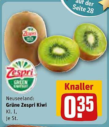 Grüne Zespri Kiwi