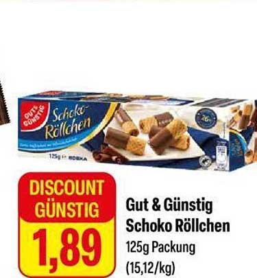 Gut & Günstig Schoko Röllchen