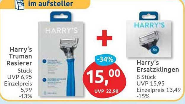 Harry's Truman Rasierer + Harry's Ersatzklingen